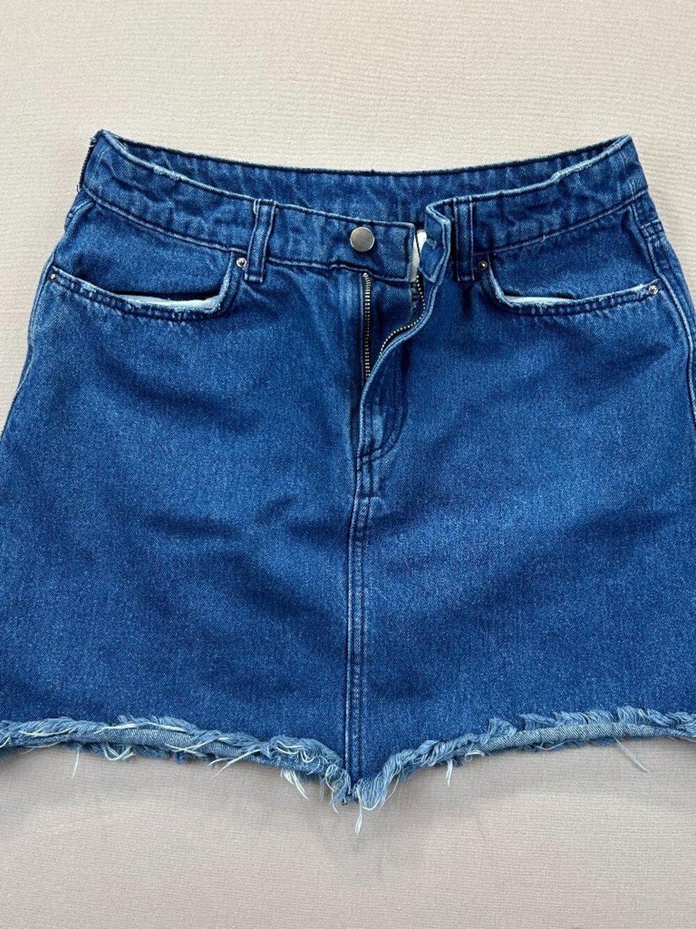Divided H&M Skirt Jeans Womens Size 6 Blue Denim Mini A Line Cotton 100%